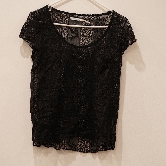 Urban Outfitters Kimchi Blue Black Lace Top - Picture 1 of 3